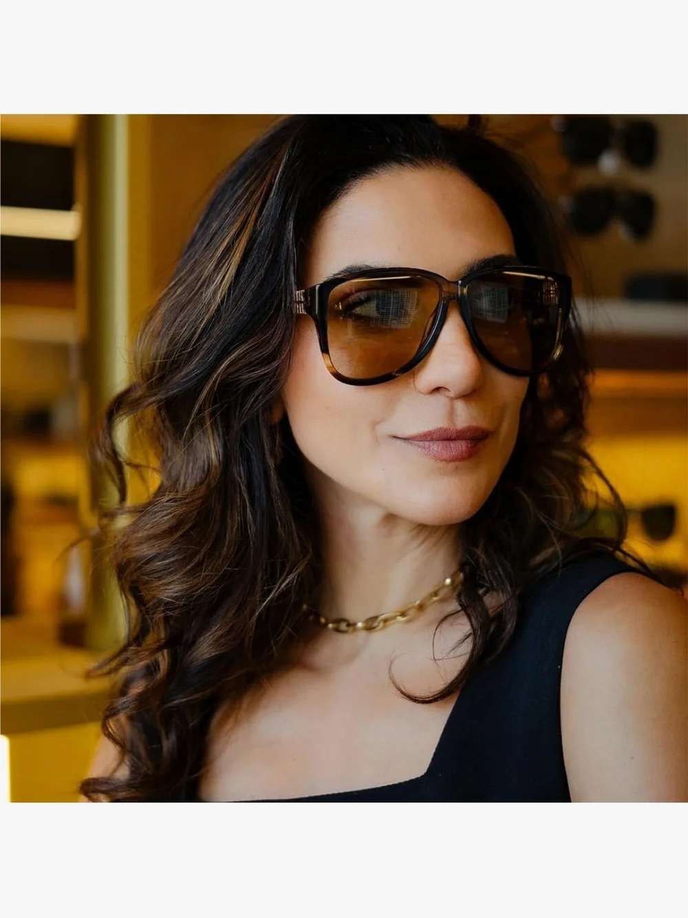 Tortoiseshell Brown Oversized Women’s Sunglasses